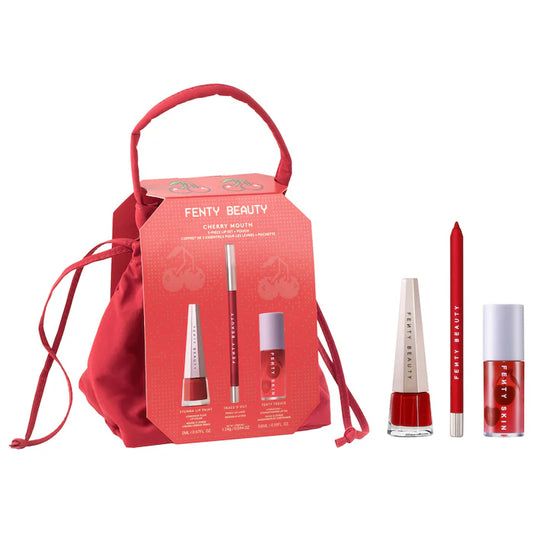 Fenty Beauty Cherry Mouth Set + Pouch